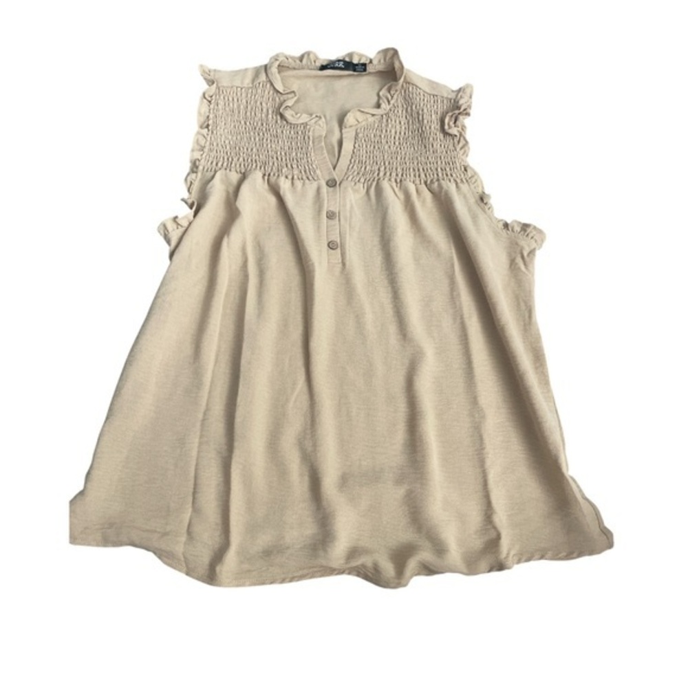 CURE Sleeveless Tan Blouse